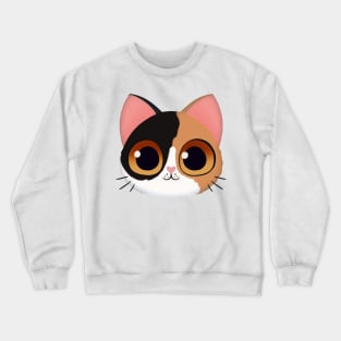 Cute Black, Brown and White Kitten Crewneck Sweatshirt